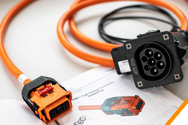 IEC 62196 Typ 2 Stecksystem für die Ladung von Elektrofahrzeugen an Ladesäulen